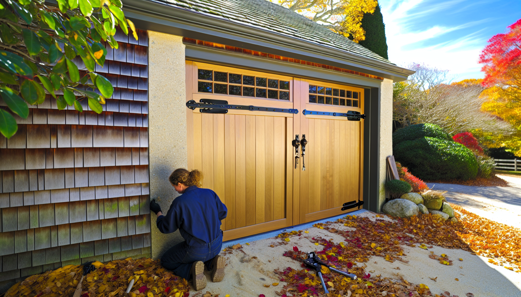 JOE Garage Door Repair technician performing emergency service in MetroWest MA