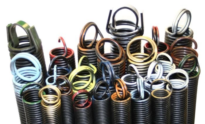 Extension springs on garage door being replaced